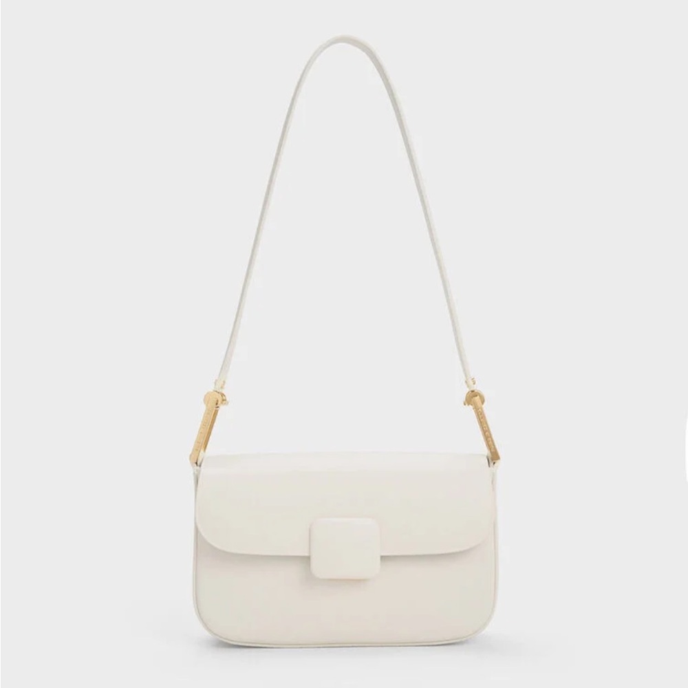 CHARLES & KEITH Koa Square Push-Lock Shoulder Bag
